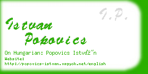 istvan popovics business card